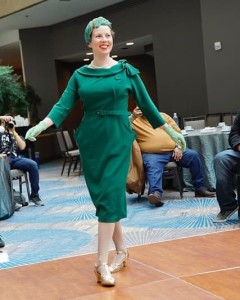 Modeling Saint Savoy shoes at the ILHC fashion show.